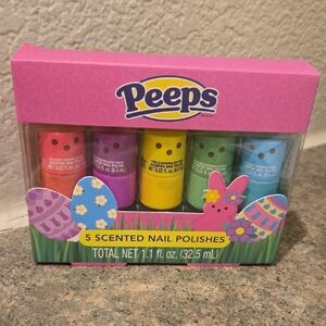Peeps 5-Pack Scented Nail Polish Set — Pink, Purple, Yellow, Green, Blue Nwt